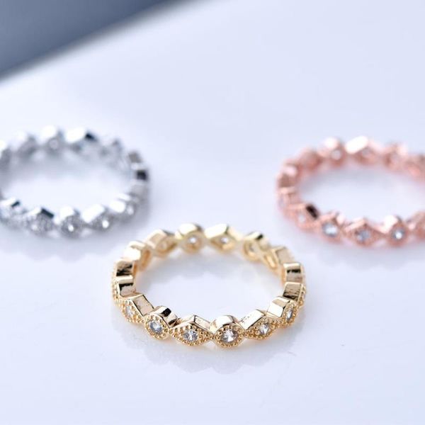 

charms vintage wedding ring for women ring delicate bridal jewelry dainty finger 1pc 3 color optional, Golden;silver