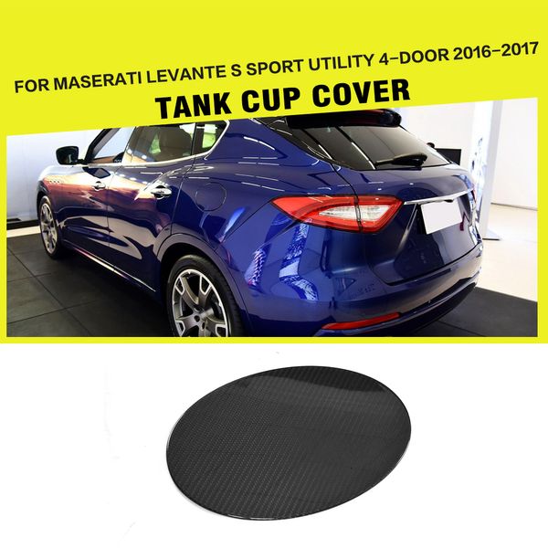 

carbon fiber car exterior oil gas fuel tank cap cover trim for maserati levante s sport utility 4-door 2016-2017