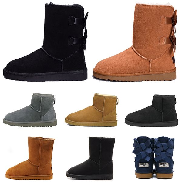 

2018 мужчина женщина австралия классический снег boots скидка дешевые зимние ботинки мода размер обуви 5-11, Black