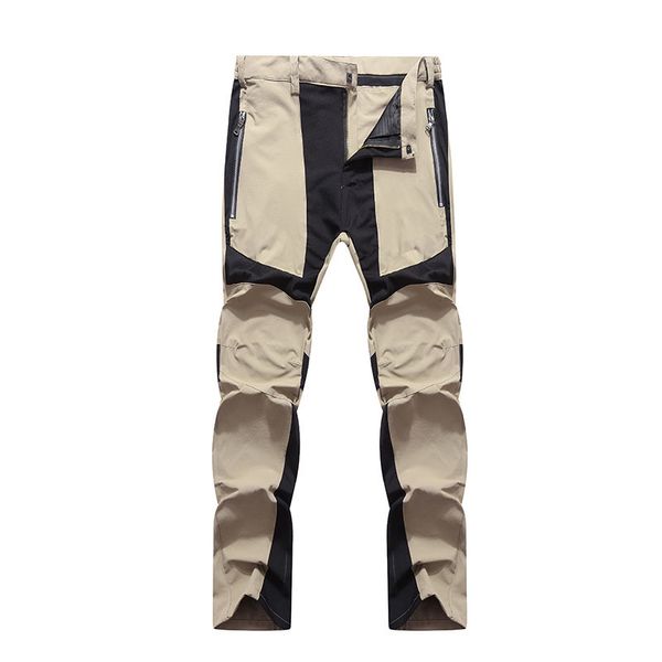 

scriosadh outdoor quick-dry waterproof men sports trousers windproof breathable outdoor sports hiking climbing fishing pants, Black;green