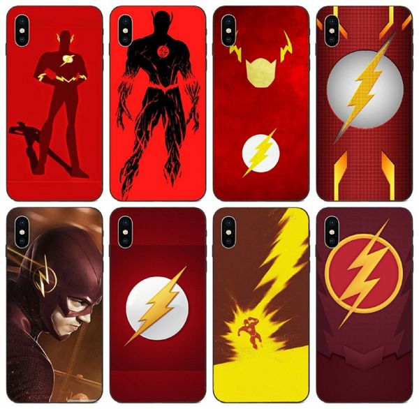 

tongtrade] super hero the flash dc comics logo case for iphone 11 pro x xs max xr 6s 5s 5c samsung a80 a8s a9 honor 8x 9x htc u11 plus case