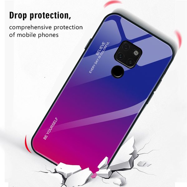 

huawei mate20 gradual change tempered glass case new mate20 pro mobile phone protective case made in china new ing