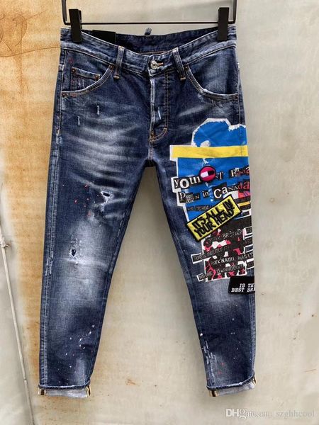 

Mens Designer Pants New Style Casual Skinny Sweatpants Letters Embroidery Mens Designer Jeans Drop Crotch Jogging Pants Mens Jeans