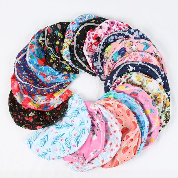 

flower print fabric swimming cap swiming pool protect long hair ears hat swim bathing hats caps for women men adults ladies hat swimming cap