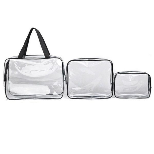 

new cosmetic bag pvc clear transparent plastic travel cosmetic bag zipper make up toiletry waterproof organizer fashion