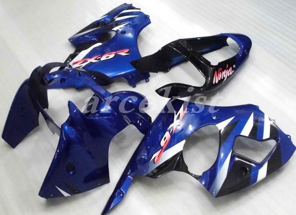 

новый abs мотоцикл обтекатели комплекты подходят для kawasaki ninja zx-6r zx6r 2000 2001 2002 00 01 02 кузов набор синий черный