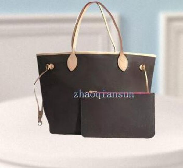 

2020 wholesale price sell leather oxidate neverfull mm gm tahitienne women totes with pouch shopping shoulder bag, Blue;pink