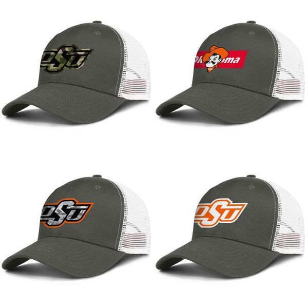 

штата оклахома cowboys белый логотип армии-зеленый мужские и женские дальнобойщик крышки стили шарика пользовательских ик сетки шляпы баскет, Blue;gray