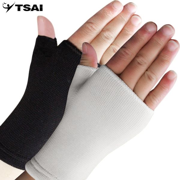 

ultra thin breathable man woman half finger gloves elastic wrist supports arthritis brace sleeve support sports absorb sweat, Black;red