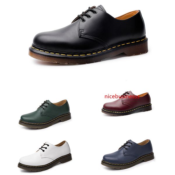 

wholesale no-brand low-shoes martin for men women boots british tooling style black white red green blue shoes size 38-45