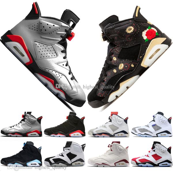 

in stock 2019 infrared bred 6 6s mens basketball shoes 3m reflective tinker flint sport blue black cat low chrome sneakers designer trainers