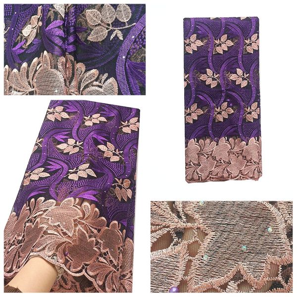 

африканский французский шнурок ткани высокого качества +2018 нигерийский lace ткани для свадьбы 2017 года с камнями фиолетовый золото швейца, Black;white
