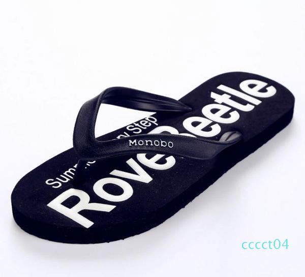 

2018 fashionable men flip-flops in the summer color british cool slippers, anti-skid thick soles and beach shoes ct04, Black