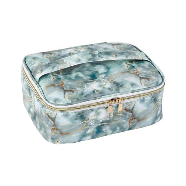 

cosmetic bag marble print makeup toiletries organizer toiletry case home trip