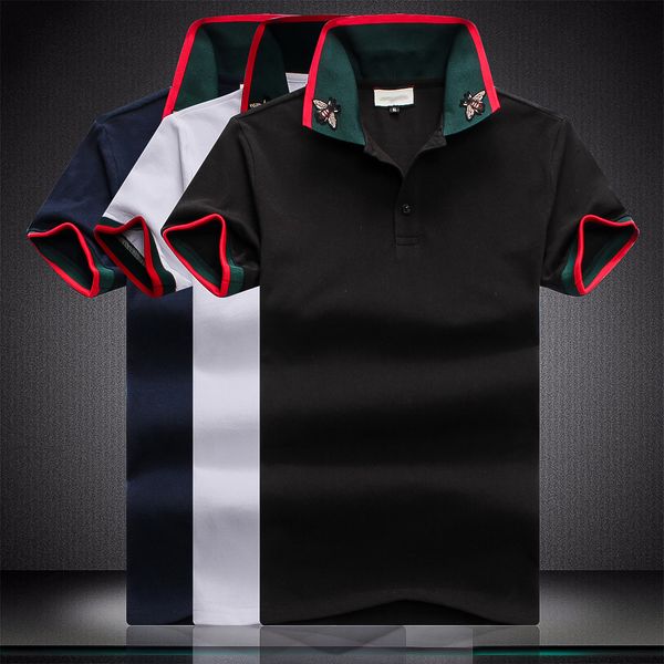 

uk fashion summer men london solid fred polo shirt leaf embroidery striped collar england design casual polos cotton perry classic t-shirts, White;black