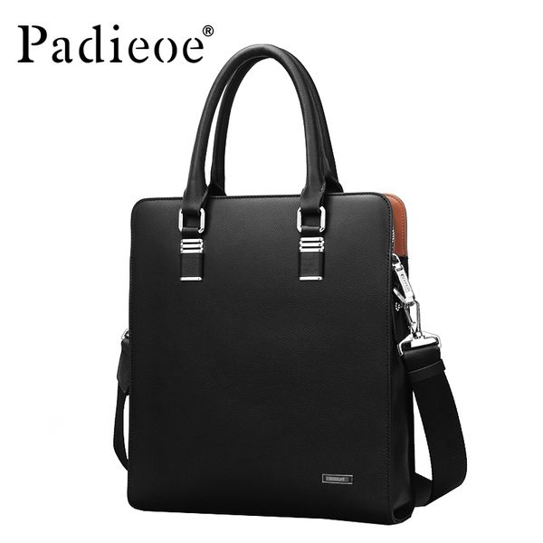 

padieoe men bag briefcase leather a4 bag messenger handbag purses jobs genuine leather