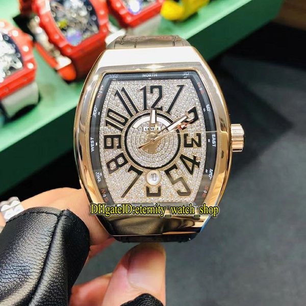 

2 цвета высокого качества vanguard v45 sc dt diamond dial япония miyota автоматические мужские часы розовое золото стальной корпус кожаный р, Slivery;brown