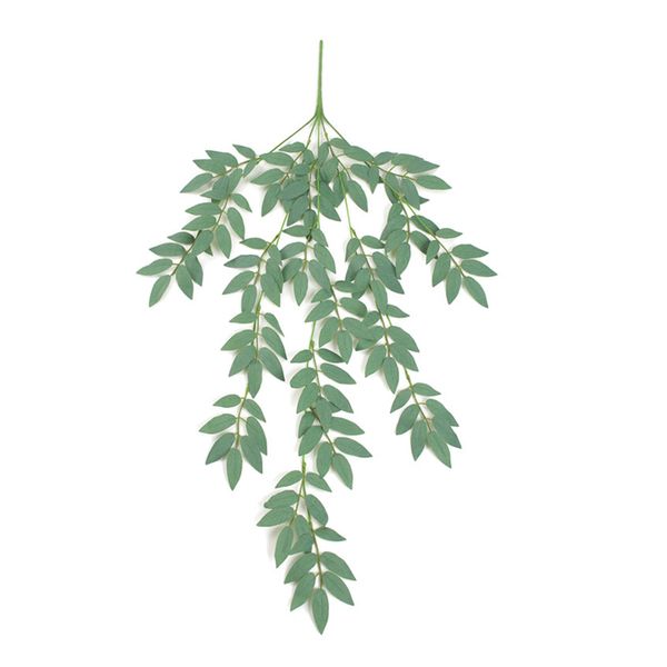 

5-twig artificial fake cloth willow leaves rattan wall hanging decor