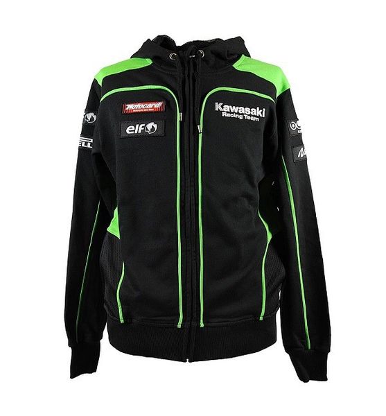 

2018 knight winter motocard team black/green zip up hoodie fleece