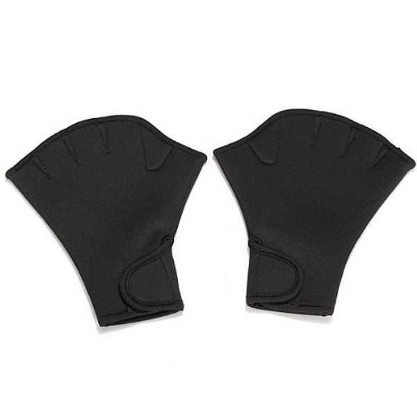

jho-1 pair swim gloves glove swim swimming aid black m