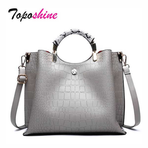 

crocodile pattern ladies handbag new fashion large capacity casual wild temperament shoulder messenger bag