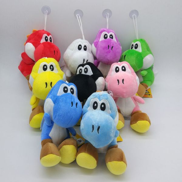 

new 9 styles 6" 15cm super mario bros yoshi plush doll anime collectible dolls pendants gifts stuffed soft toys