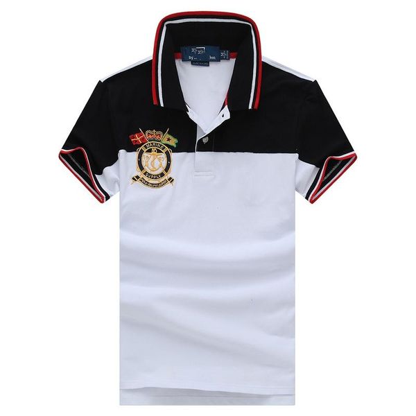 

дисконтированная рубашка поло мужчины футболка пони новая мода повседневная футболка с коротким рукавом хлопок сексуальные мужчины футболки, White;black