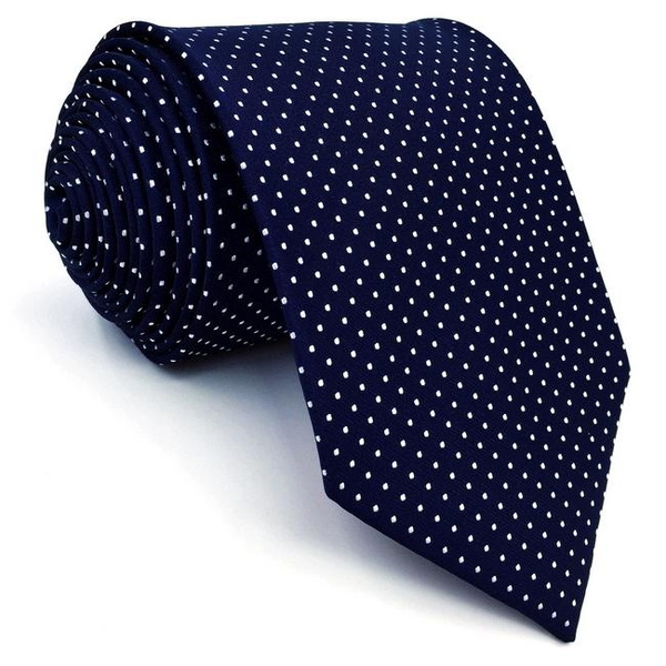 Extra Long Blue Polka Dots Men/'s Tie