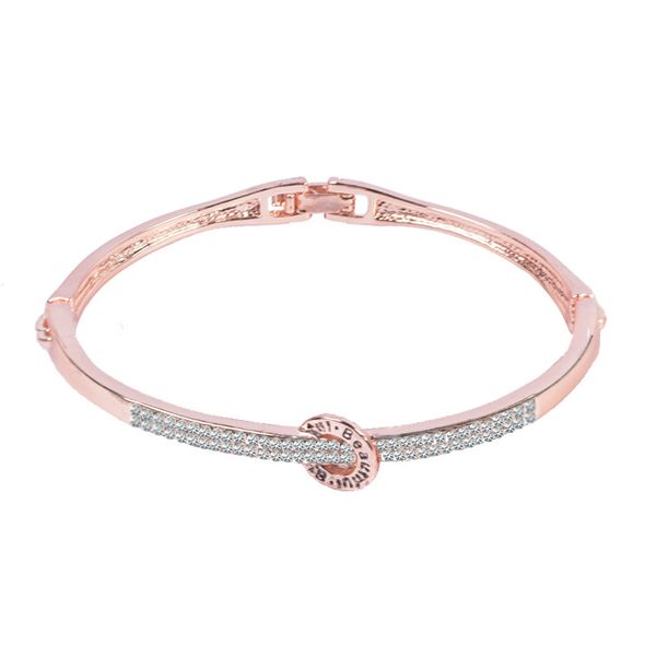

popular silver/rose gold plated metal women cuff bangle jewelry, Black