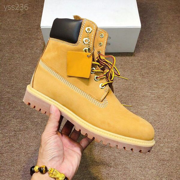 

europe and america lace-up leather suede outdoor snow boots men and women casual high-martin motorcycle boots shoes wild tide, Black