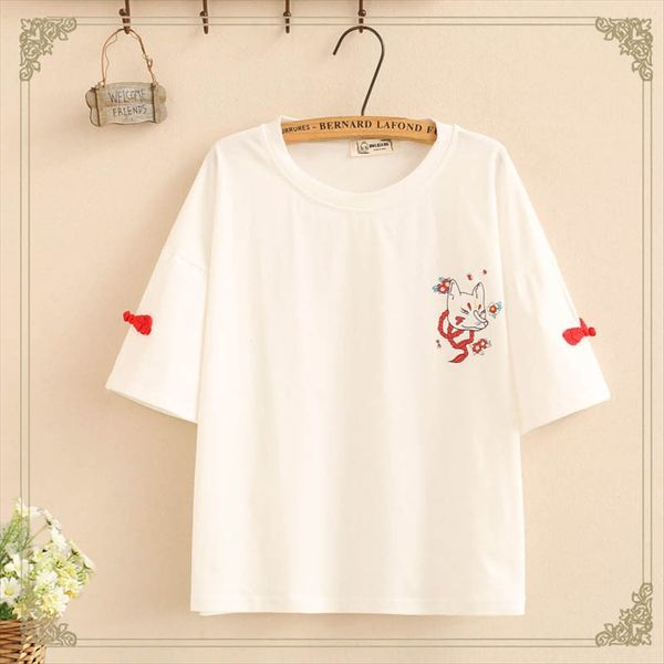 

2020 лето с короткими рукавами т- трусы женщина свободно половина рукавами база битнику студент девушка мода 2020 лето с короткими рукавами, White