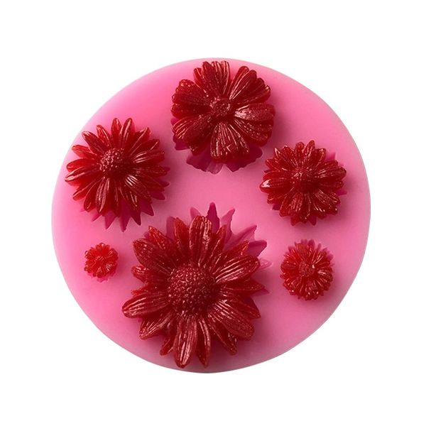 Piccolo stampo in silicone fiore rosa fondente creazione di pasticceria fai-da-te fatta a mano decorazione di torte da cucina strumento di cottura a buon mercato