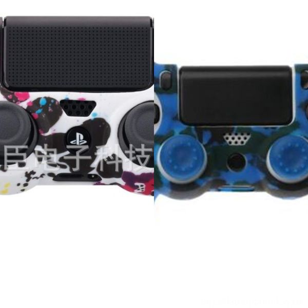 

zr8qa black blue case soft silicone rubber gel skin non-slip cover red for ps4 controller