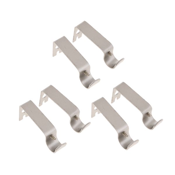 

6 silver curtain rod bracket holder for 15.8mm/0.62 inch rod