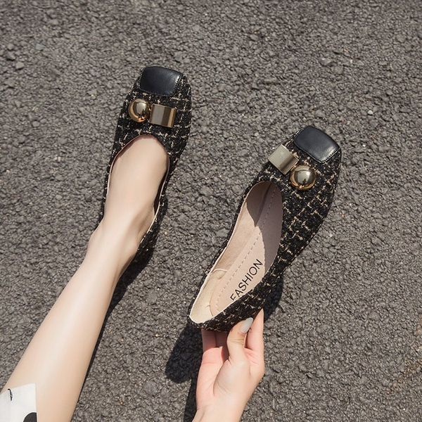 

2020 flat обуви женщины сладких квартиры shallow женщина лодочная обувь скольжение на ladies бездельники spring квартира pink, Black