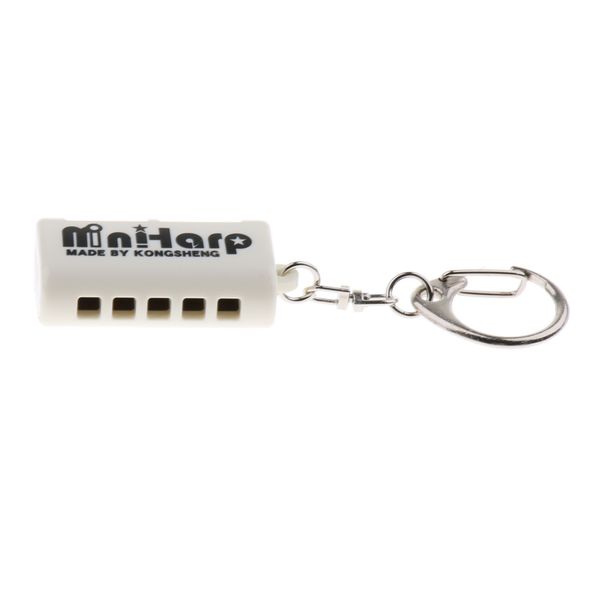 

5 hole 10 tone mini harmonica keychain key ring keyfob gift toy