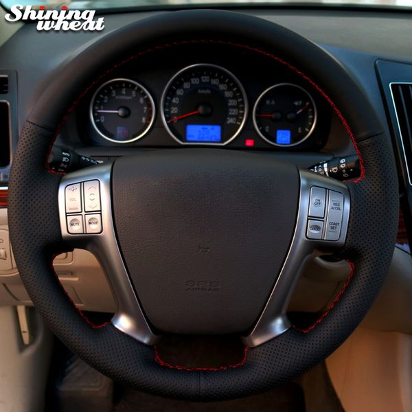 

shining wheat black leather car steering wheel cover for vera cruz ix 55 veracruz