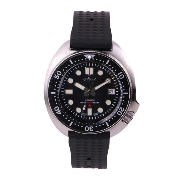 

men dive wrist watch,mens automatic watches heimdallr man sport mechanical wristwatch 300m waterproof relogio super luminous, Slivery;brown