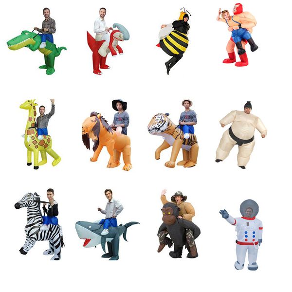 

christmas kids funny animal inflatable costume halloween women men carnival party costumes, Blue