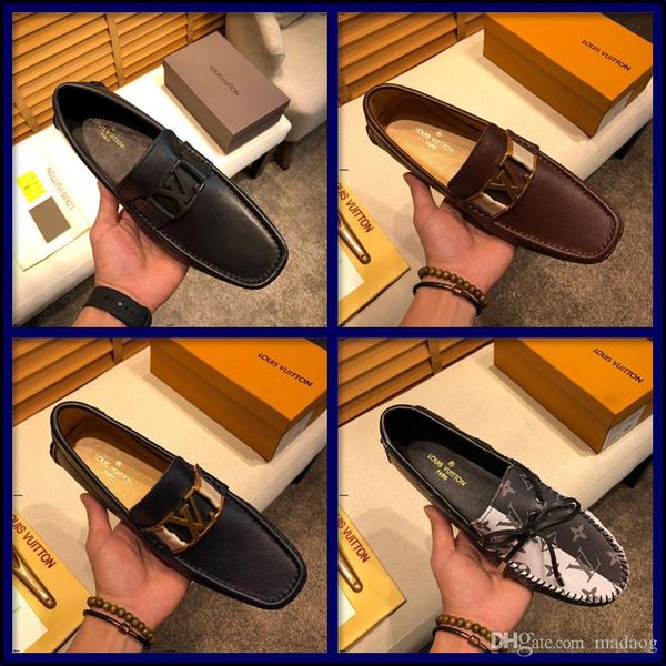 

21ff плюс размер мужчины повседневная обувь люксовых брендов мокасины конструкторы лоферы мужчины мокасины высокое качество итальянской вожд, Black