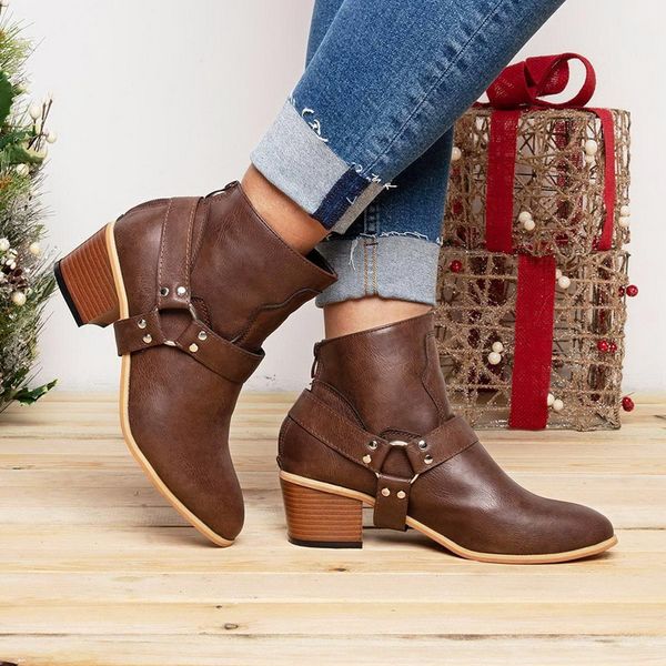 

vogue nice cowgirl boots women shoes winter western cowboy ankle boots pointed toe splicing sequined pu leather shoes, Black