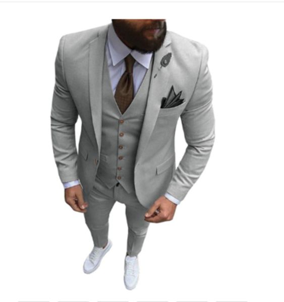 

2020 new suit suit male business self-cultivation professional formal men wedding dress three-piece s-5xl, White;black