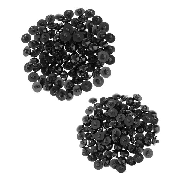 

200 pieces plastic black mushroom buttons sewing buttons diy bear animal toys eyes crafts