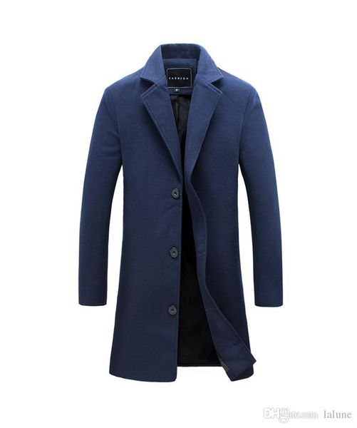 

осенью и зимой моды новый мужской досуг тонкий плащ мужской длинный рукав молодой человек размер пальто пыли -5xl, Tan;black