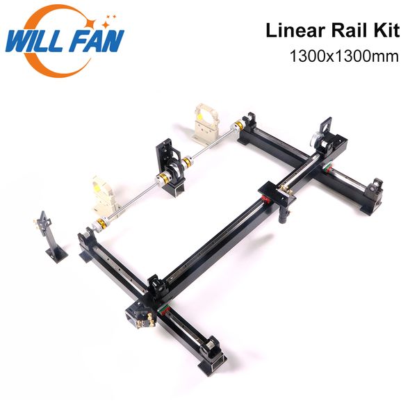 Will Fan 1300x1300mm HG15 Guia Linear Guia Rail Mecânica Kit de Componente Montagem DIY CNC 1313 Co2 Laser Gravura Máquina de Cortador
