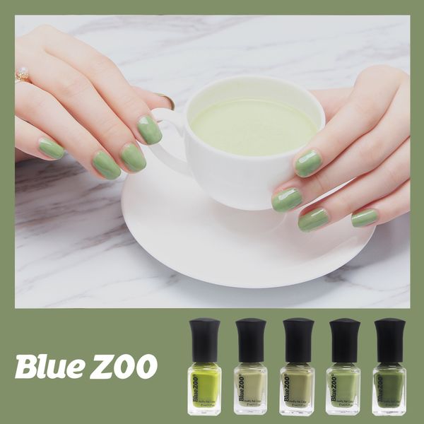 

6ml/bottle 5 color green series water gel nail polish glitter chameleon temperature nail lacquer varnish uv gel oil