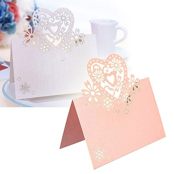 

50pcs/pack mix color laser cut place cards wedding name cards for wedding party table decoration,wedding decoration #87932