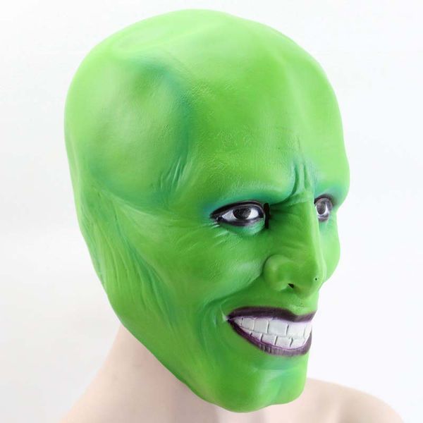 Film Die Maske Jim Carrey Cosplay Erwachsene Latex Masken Volle Gesicht Grün Make-Up Halloween Leistung Maskerade Party Kostüm Props238a