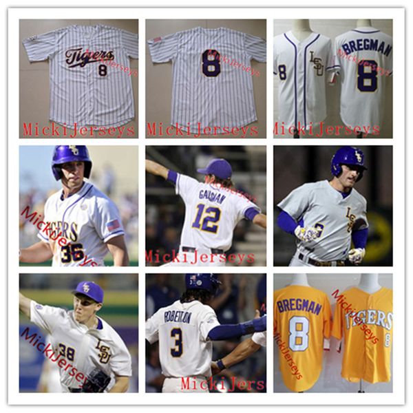 

Mens Custom LSU Tigers Baseball Jersey 35 Alex Lange 19 Ben McDonald 3 Kramer Robertson 7 Greg Deichmann LSU Tigers Jersey S-3XL