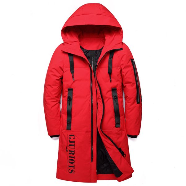 

women/men winter warm down jacket hooded thick long slim duck down coat male red black brand clothes plus size 5xl couple wear